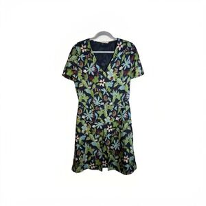 Tory Burch Garden Wisteria Silk Dress Size S Floral Boho Chic